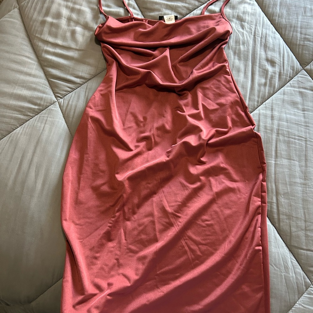Elegant Red Spaghetti Strap Dress